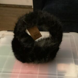 CC Boutique Luxe Black Faux Fur Headband